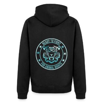 SAUVETAGE ANIMAL AIDE AUX ANIMAUX - Veste à capuche bio Premium Unisexe - noir - Dos - Nico (187cm)