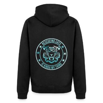 SAUVETAGE ANIMAL AIDE AUX ANIMAUX - Veste à capuche bio Premium Unisexe - noir - Dos - Nico (187cm)