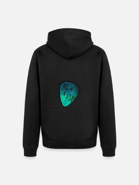Rock and Roll Guitar Pick! - Unisex Premium Organic Zip Hoodie - black