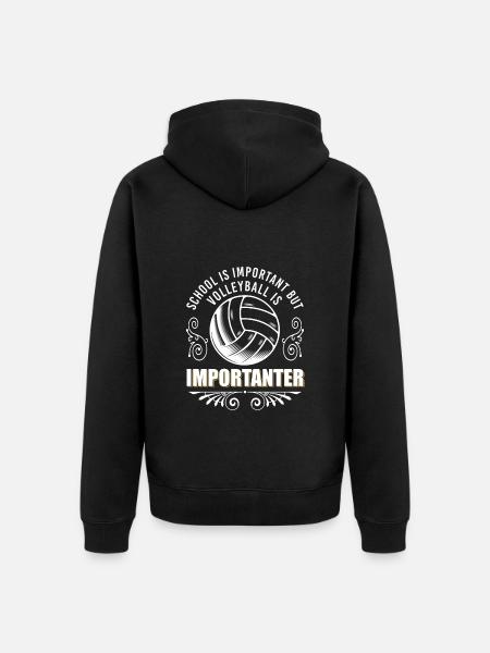 Sports Player Ball - Unisex Premium Organic Zip Hoodie - black