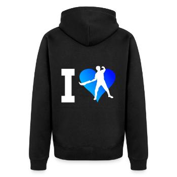 Jai Alai Femmes Pelote Hommes Pelote Basque - Veste à capuche bio Premium Unisexe - noir - Dos - Nico (187cm)