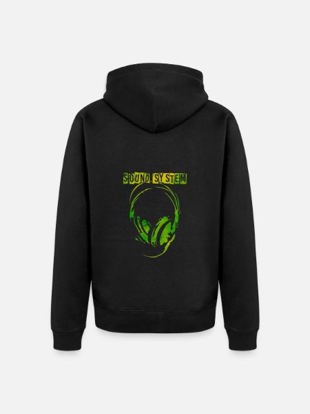 Sound system casque audio Free Party - Veste à capuche bio Premium Unisexe - noir