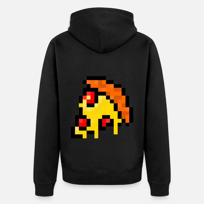 Pixel Pizza - Veste à capuche bio Premium Unisexe - noir