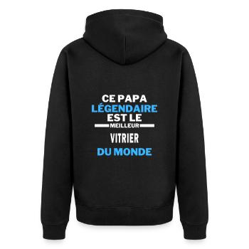 papa légendaire est le Meilleur VITRIER du monde - Veste à capuche bio Premium Unisexe - noir - Dos - Nico (187cm)