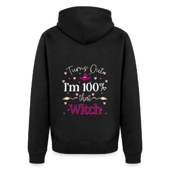 Witch Magic Spell Walpurgis Night - Unisex Premium Organic Zip Hoodie - black - Back - Nico (187cm)