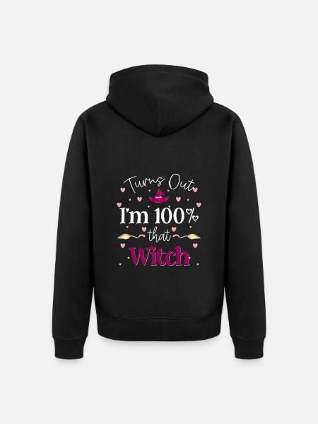 Witch Magic Spell Walpurgis Night - Unisex Premium Organic Zip Hoodie - black