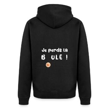 Je perds la boule ! - Veste à capuche bio Premium Unisexe - noir - Dos - Nico (187cm)