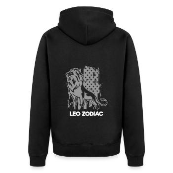 Sternzeichen Juli Stern Geburtsmonat - Unisex Premium Bio Zip Hoodie - Schwarz - Hinten - Nico (187cm)