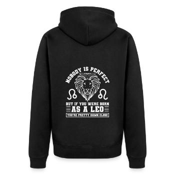 Signe du zodiaque Lion Zodiaque Bonheur - Veste à capuche bio Premium Unisexe - noir - Dos - Nico (187cm)