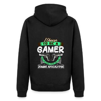 Zombie Apocalypse Games Idée cadeau d’horreur - Veste à capuche bio Premium Unisexe - noir - Dos - Nico (187cm)
