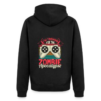 Zombie Apocalypse Drôle d’idée cadeau - Veste à capuche bio Premium Unisexe - noir - Dos - Nico (187cm)