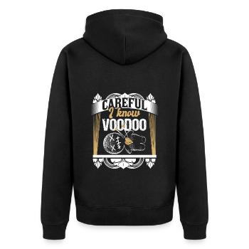 Horreur de poupée vaudou - Veste à capuche bio Premium Unisexe - noir - Dos - Nico (187cm)