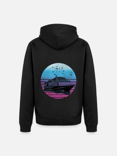 Kreuzfahrt - Unisex Premium Bio Zip Hoodie - Schwarz