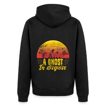 Cadeau paranormal fantôme d’Halloween - Veste à capuche bio Premium Unisexe - noir - Dos - Nico (187cm)