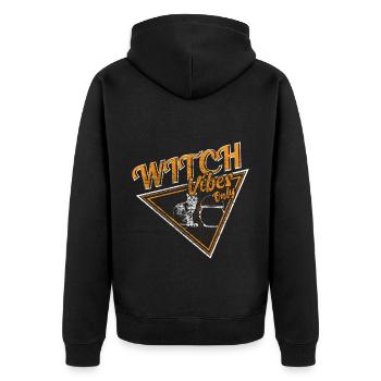 Halloween Witch Witches October Gift Idea - Unisex Premium Organic Zip Hoodie - black - Back - Nico (187cm)
