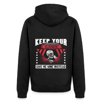 Halloween Skull Creepy - Veste à capuche bio Premium Unisexe - noir - Dos - Nico (187cm)