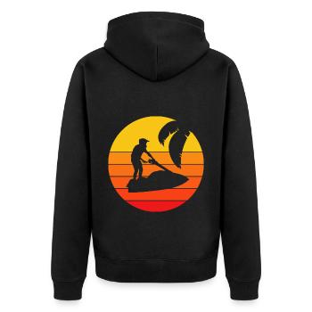 Jet Ski - Sports nautiques - Veste à capuche bio Premium Unisexe - noir - Dos - Nico (187cm)