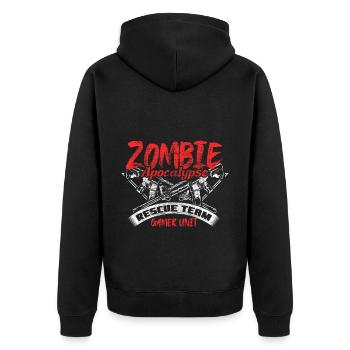 Zombie Apocalypse Monstre - Veste à capuche bio Premium Unisexe - noir - Dos - Nico (187cm)