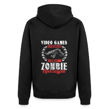 Zombie Apocalypse Zombies Cadeau d’horreur - Veste à capuche bio Premium Unisexe - noir - Dos - Nico (187cm)