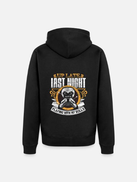 Voodoo Geist Gruselig - Unisex Premium Bio Zip Hoodie - Schwarz