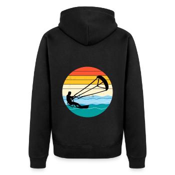Kitesurf Kitesurf Kitesurf Vintage Rétro - Veste à capuche bio Premium Unisexe - noir - Dos - Nico (187cm)