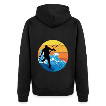 Kitesurf Kitesurf Kitesurf Vintage Rétro - Veste à capuche bio Premium Unisexe - noir - Dos - Nico (187cm)