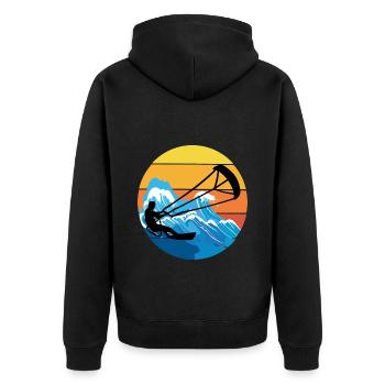 Kitesurf Kitesurf Kitesurf Vintage Rétro - Veste à capuche bio Premium Unisexe - noir - Dos - Nico (187cm)