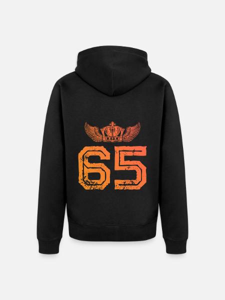 65 Couronne numérique - Veste à capuche bio Premium Unisexe - noir