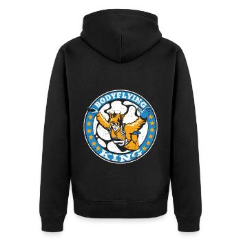 Indoor Skydiving - Unisex Premium Organic Zip Hoodie - black - Back - Nico (187cm)