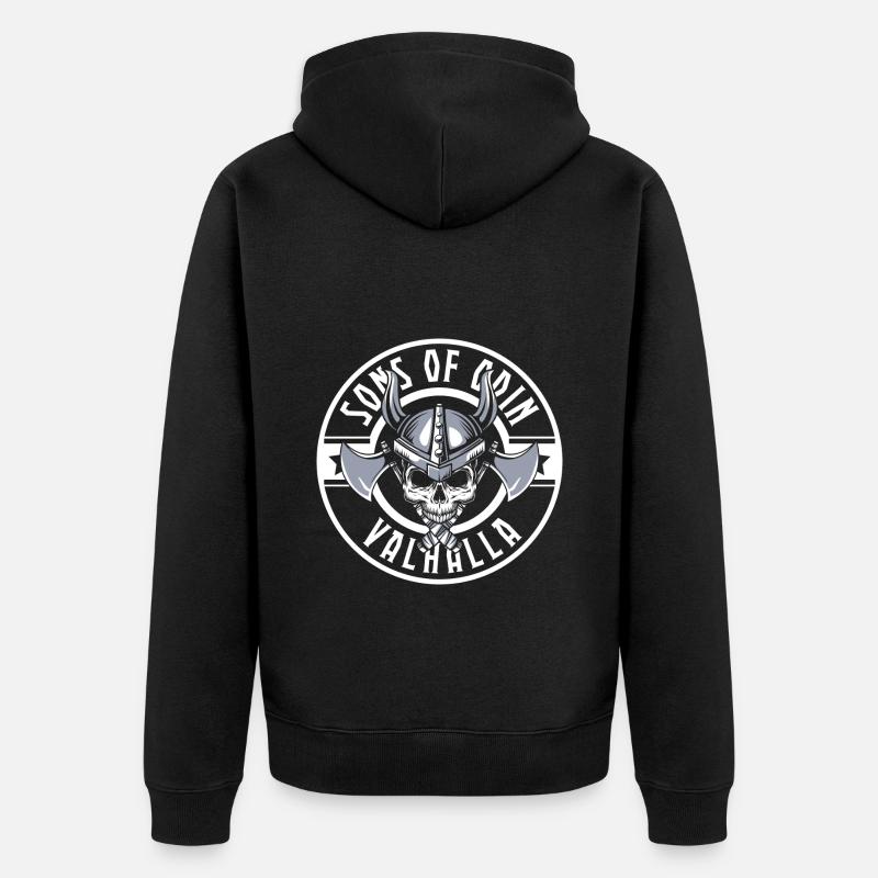 Odin Viking Hammer Teutons - Veste à capuche bio Premium Unisexe - noir
