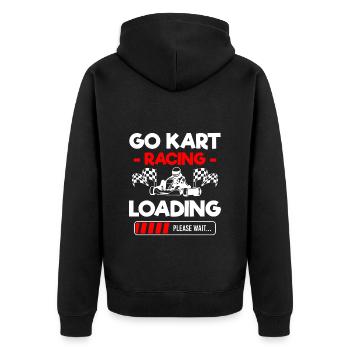Gokart Racing Kartsport Course automobile - Veste à capuche bio Premium Unisexe - noir - Dos - Nico (187cm)