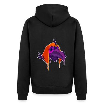 A Beautiful and Funny Kenku Bird Design - Unisex Premium Organic Zip Hoodie - black - Back - Nico (187cm)
