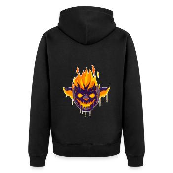Un beau monstre magmine en flammes Design - Veste à capuche bio Premium Unisexe - noir - Dos - Nico (187cm)
