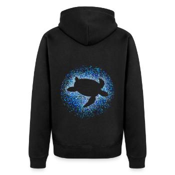 Tortue marine - Veste à capuche bio Premium Unisexe - noir - Dos - Nico (187cm)