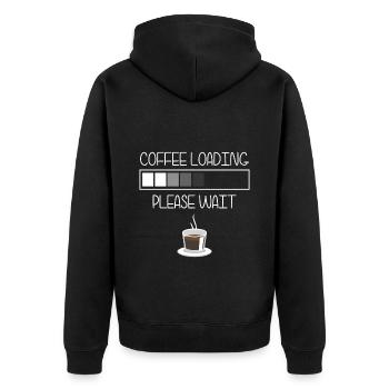 Barista Morning Muffle Travail - Veste à capuche bio Premium Unisexe - noir - Dos - Nico (187cm)