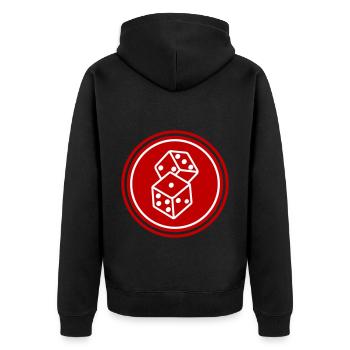 Symbole du casino Dice - Veste à capuche bio Premium Unisexe - noir - Dos - Nico (187cm)