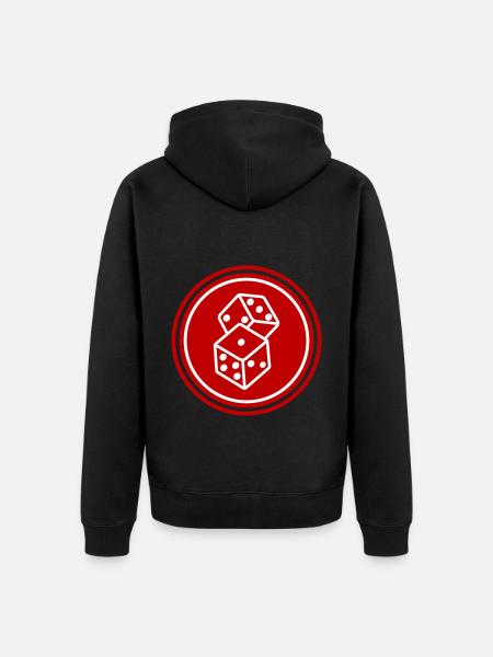 Dice Casino Symbol - Unisex Premium Organic Zip Hoodie - black