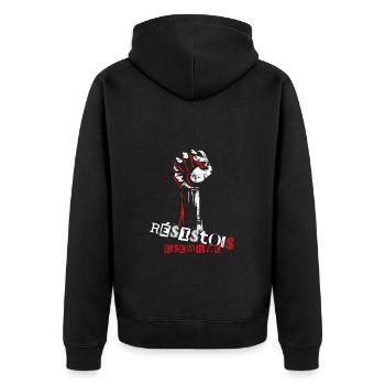 Résistons ensemble ! - Veste à capuche bio Premium Unisexe - noir - Dos - Nico (187cm)