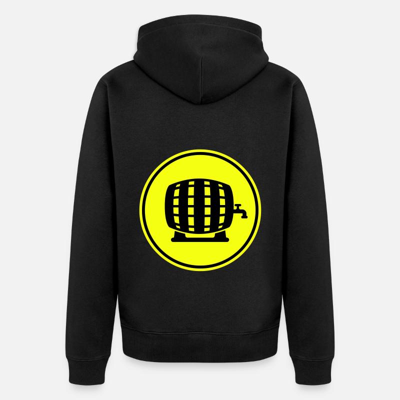 Baril de bière - Veste à capuche bio Premium Unisexe - noir