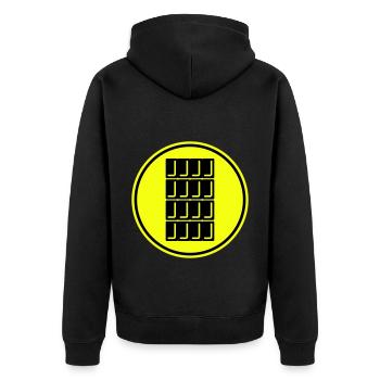 Chocolate Icon Symbol - Unisex Premium Organic Zip Hoodie - black - Back - Nico (187cm)