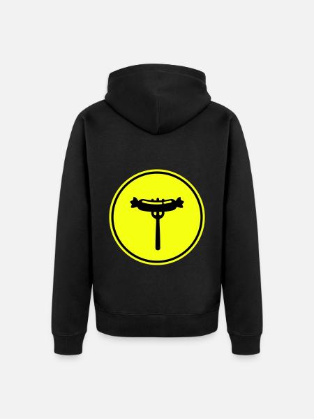 Bratwurst meat icon - Unisex Premium Organic Zip Hoodie - black