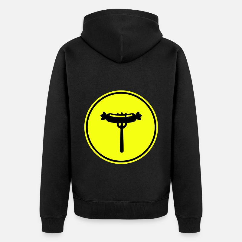 Bratwurst Fleisch icon - Unisex Premium Bio Zip Hoodie - Schwarz