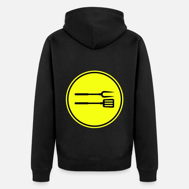 Grilles tongs Grill Symbole - Veste à capuche bio Premium Unisexe - noir