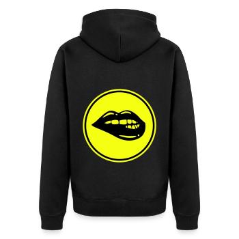 Symbole de lèvre - Veste à capuche bio Premium Unisexe - noir - Dos - Nico (187cm)