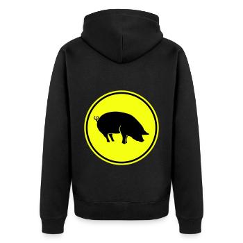 Animal porcin - Veste à capuche bio Premium Unisexe - noir - Dos - Nico (187cm)