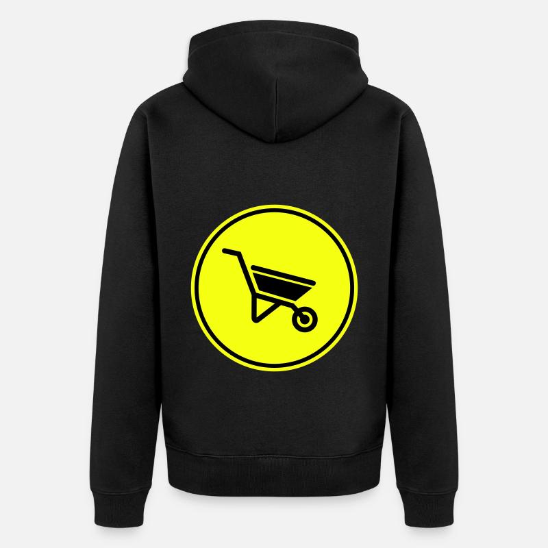 Symbole de brouette - Veste à capuche bio Premium Unisexe - noir