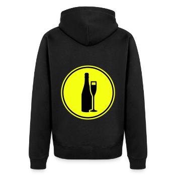 Symbole du vin rouge - Veste à capuche bio Premium Unisexe - noir - Dos - Nico (187cm)