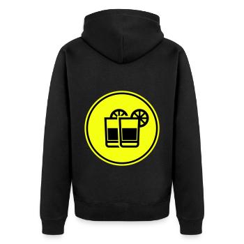 Cocktail Icon - Unisex Premium Bio Zip Hoodie - Schwarz - Hinten - Nico (187cm)