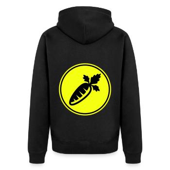 Symbole de la carotte - Veste à capuche bio Premium Unisexe - noir - Dos - Nico (187cm)