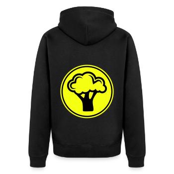 Légumes au brocoli - Veste à capuche bio Premium Unisexe - noir - Dos - Nico (187cm)